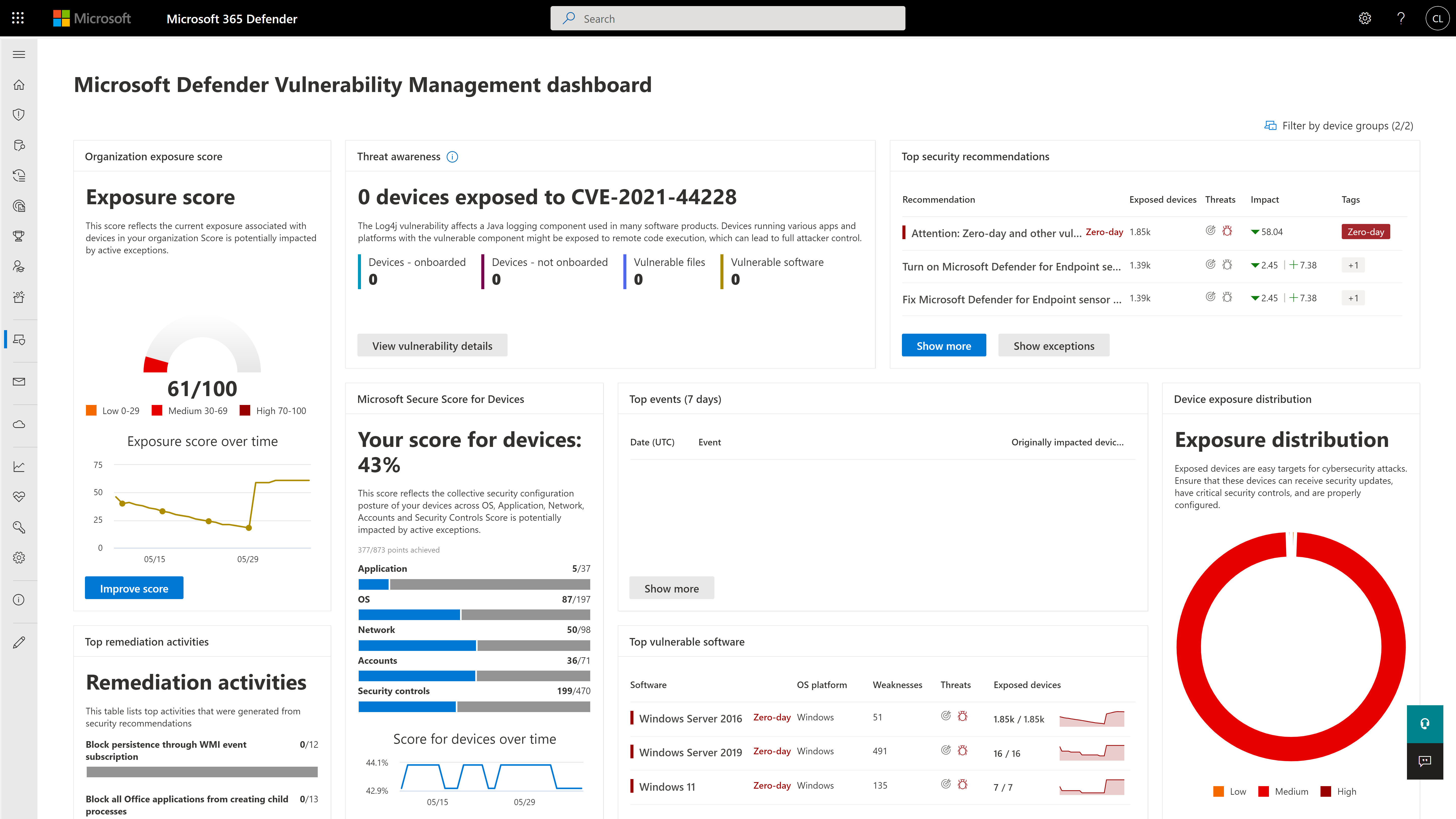 screenshot of Microsoft Defender for Endpoint